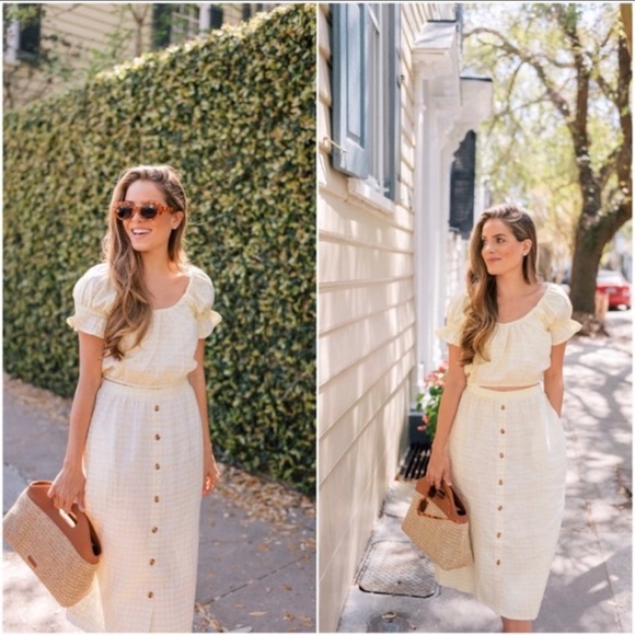 Faithfull the Brand Seine Skirt Kivotos Yellow - Picture 6 of 16